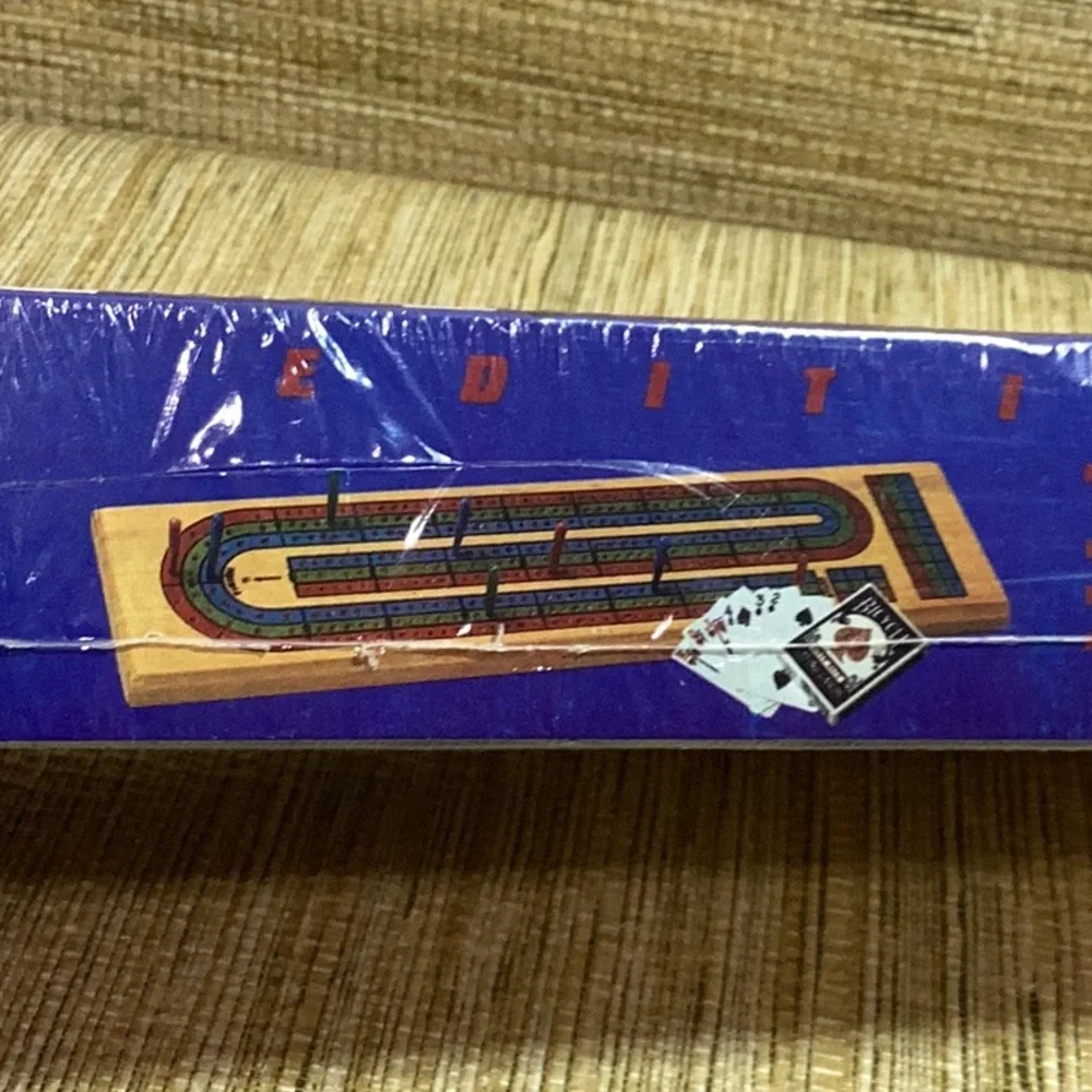 Vintage Cardinal Deluxe Solid Wood Cribbage Set